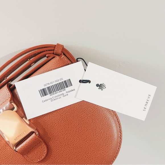 senreve | cadence crossbody in pebbled / chestnut / gold ↷ - Picture 5 of 16